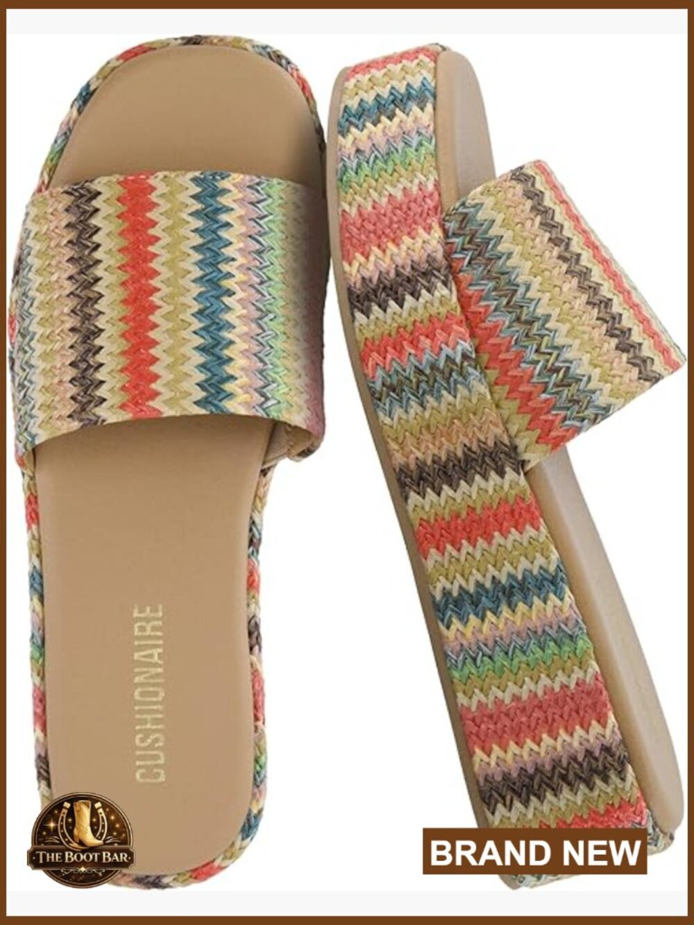 Women's Platform Slide Sandals with Cushioned Footbed